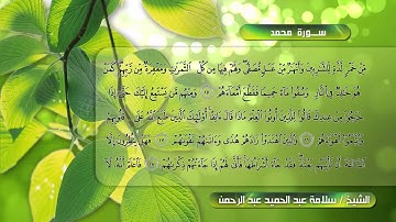 سورة محمد كامله للشيخ سلامة عبدالحميد عبدالرحمن 047
