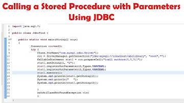 Calling a Stored Procedure with Parameters using Jdbc