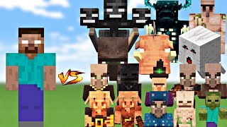 The Minecraft all mobs vs Herobrine fight finally revealed #minecraft #viral