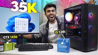 35,000/- Rs Super Intel Gaming PC Build🔥 With GPU! Complete Guide🪛 Gaming Test i5 12th Gen+ GTX 1650