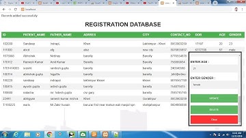 Display data using php  including POPUP form(update & delete)    part -3