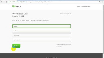 upwork wordpress test answer