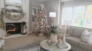 Christmas 2021 Decorate With Me | Christmas Tree Decorating | Living Room Tour Simple Elegance