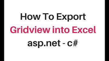How To Export Gridview To Excel(.xls) Using C# 4.6