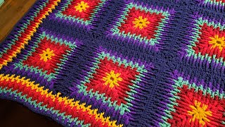 New Mosiac Granny Square Blanket Tutorial