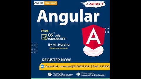 Angular - New Batch | Ashok IT
