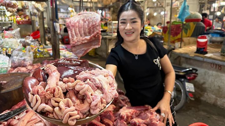 Market show: Have you ever cooked it before? - Pork intestine, pork liver, pork kidney cooking