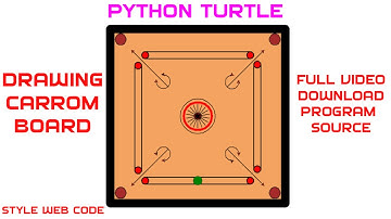 Carrom Board Drawing in Python Final Output