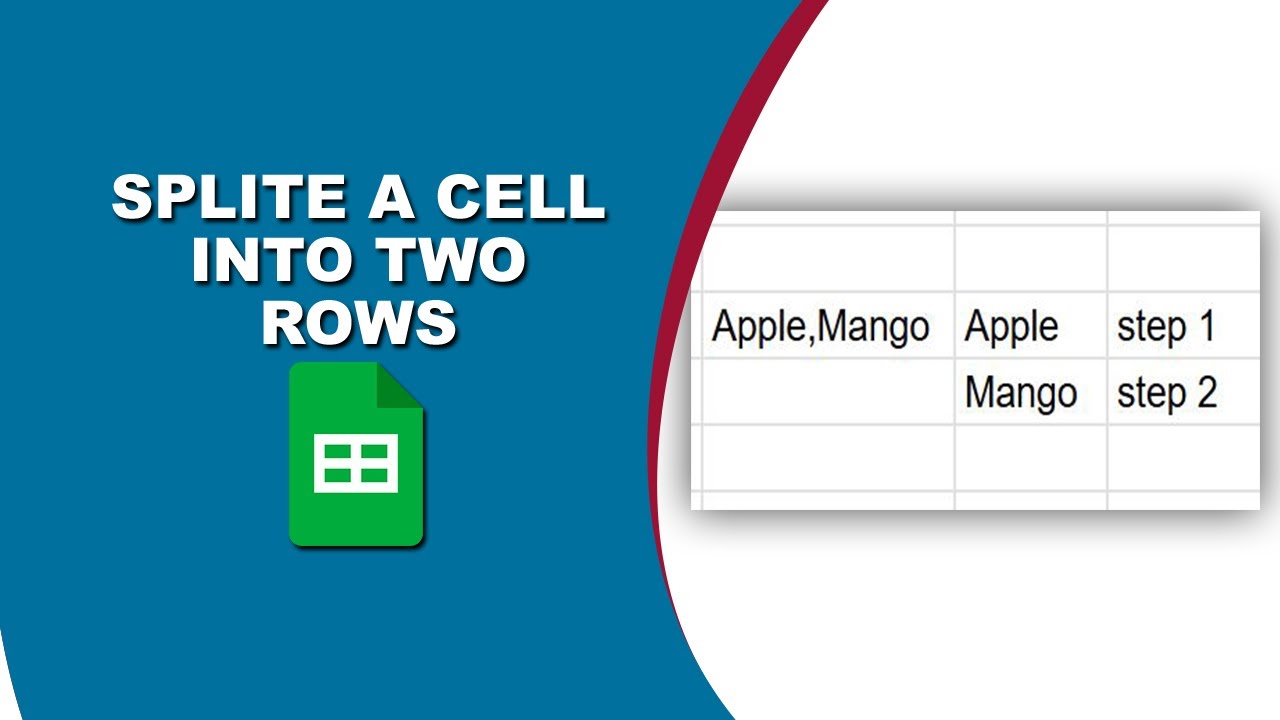 How to split a cell into two rows in Google Sheets - YouTube