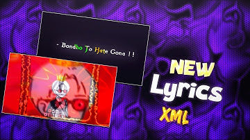 New Attitude Lyrics Xml File || Trending Text And Shake Effect Xml | Alight Motion | Emon Editz