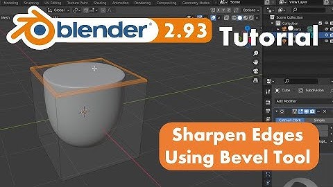 How to Use The Bevel Tool to Sharpen Edges in Blender 2.93