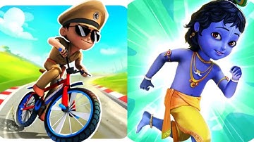 Little Singham Cycle Race VS Little Krishna Game 2025 Gameplay Android, ios
