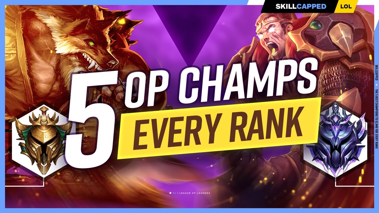 The 5 BEST CHAMPIONS to for EVERY RANK! - League of Legends - YouTube