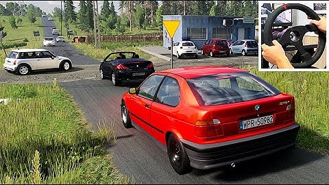 BeamNG drifting Bmw E36 110hp in Traffic until CRASH...