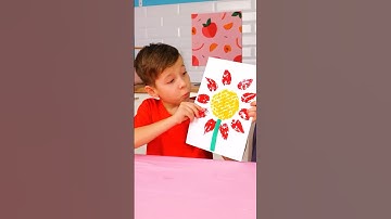 ✨ Fun Print Trick! 🌸 Make a Colorful Flower Using Bubble Wrap Stamps!