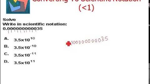 Converting To Scientific Notation (less than 1)