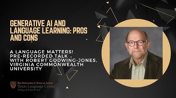 Generative Ai and Language Learning: Pros and Cons by Robert Godwin Jones