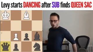Levy starts DANCING after SUB finds QUEEN SACRIFICE CHECKMATE screenshot 5
