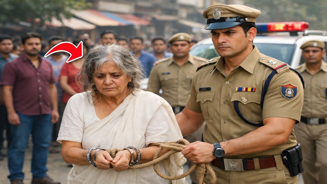 निर्दयी इंस्पेक्टर बेटे ने अपनी ही बूढ़ी माँ को हथकड़ी लगाई… सच सामने आया तो पूरा गाँव रो पड़ा