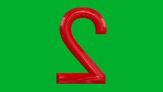 Green Screen On Number : 2 || Animation Video Play