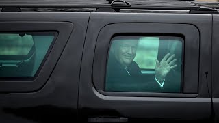 Trump pays surprise visit to supporters outside Walter Reed Army hospital