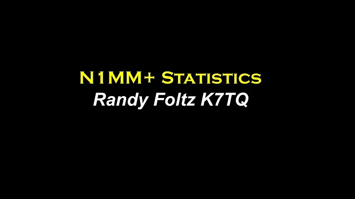 N1MM Statistics