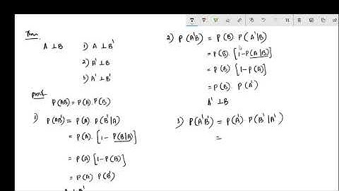 Independence of Events Mutual and pairwise independence