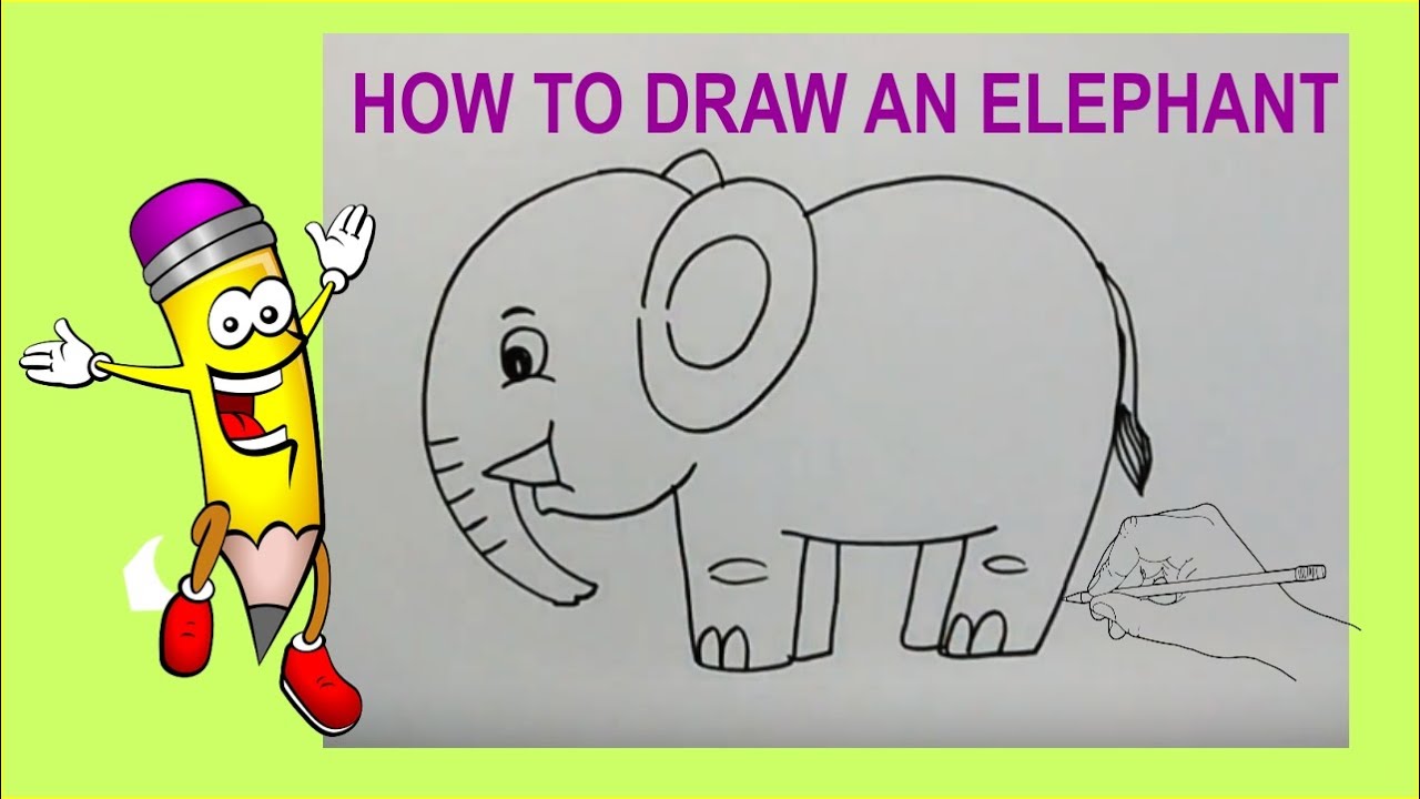 How to Draw an Elephant | Step by Step Elephant Drawing Lesson - YouTube