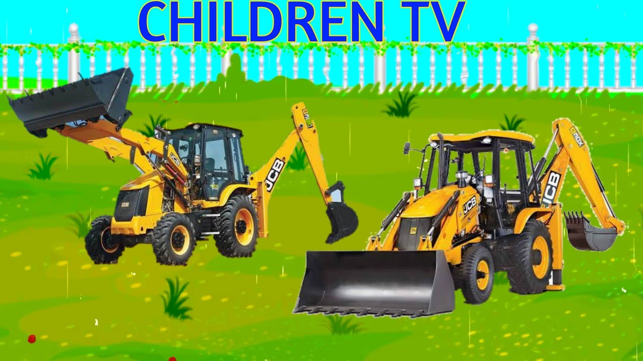 ndian JCB excavator for JCB machine and JCB cartoon video - YouTube