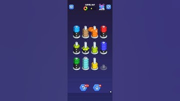 nut sort game video level 1 se 467 tk salutations done ✅✅ bhot hard level hai #braintest #quizness