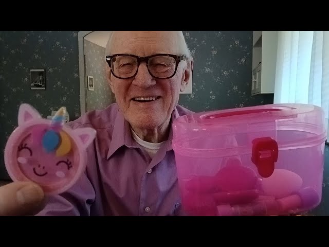 ASMR Grandpa Does Your Makeup 💄 with Kids’ Pink Kit 🌸 Affirmations for Deep Sleep (30 Min)
