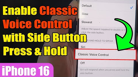 🔧 Enable Classic Voice Control with Side Button Press & Hold | iPhone 16/16 Pro Max/iOS 18