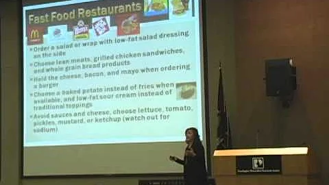 Dr. Catherine Champagne: Eating Out - Making Healthy Food Choices