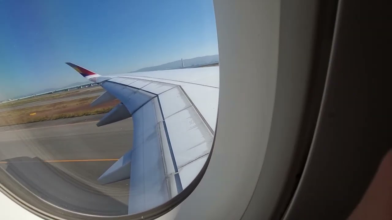 간사이국제공항-인천국제공항(KIX-ICN) | 아시아나항공(OZ111) | A350-900 | 전체비행 | ASMR |