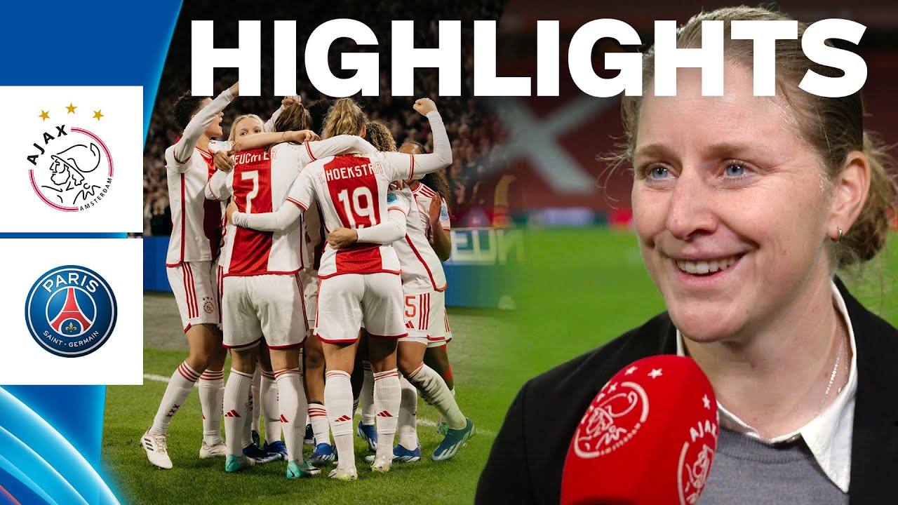 HISTORIC WIN! 😍 Ajax Vrouwen Paris SaintGermain UEFA Women’s Champions League YouTube