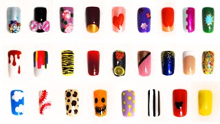 This short nails compilation has some of the easiest designs for short nails. I like to use acrylic paint for nail art because it