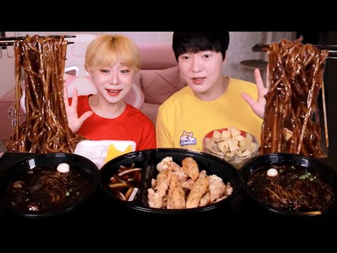 맛집 먹방 🍜 짜장면, 군만두, 탕수육 중식 한상 직접 만든 양배추 피클과 함께 MUKBANG | Jjajangmyeon & Fried Dumplings | 中華料理 モッパン