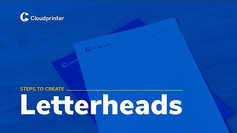 Design Letterheads for printing