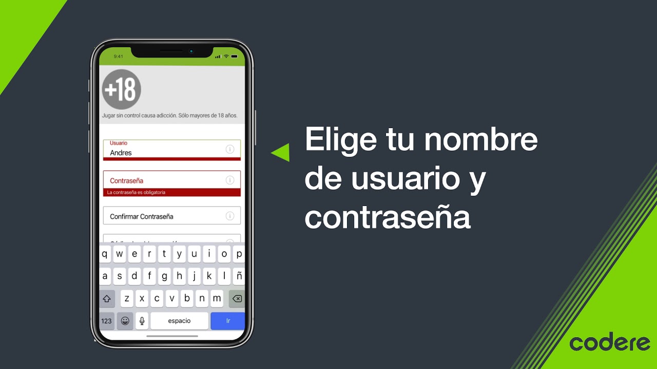 ¿Cómo me registro en Codere