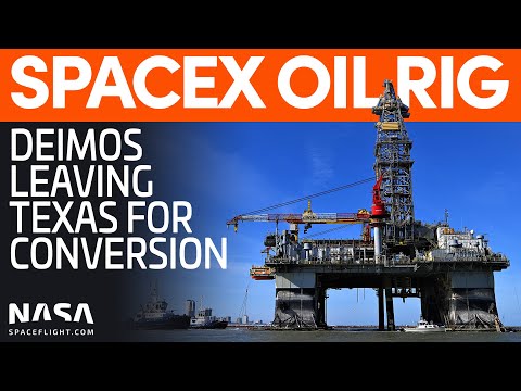 Deimos Oil Rig Leaves Port of Brownsville | SpaceX Boca Chica