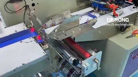 Outer earloop folding sorting feeding horizontal type bag packaging machine testing video