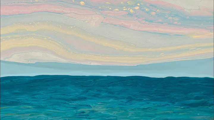 (405) Earth Day Vitamin Sea Collaboration - SEASCAPE - Straight Pour Fluid Art Impressionism
