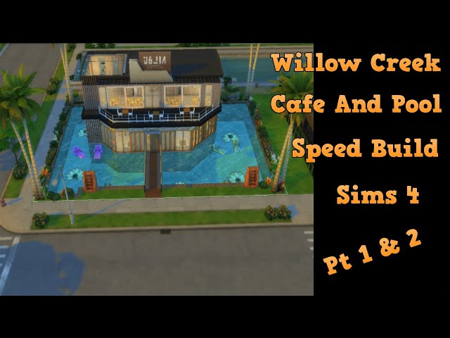 WC Cafe And Pool Speed Build Sims 4 Pt 2 class=