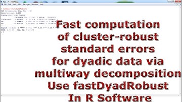 Fast computation cluster robust standard errors dyadic decomposition fastDyadRobust R Software