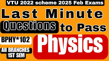 Physics for All Passing Package || Fixed super important questions || with explanation || VTU 2025