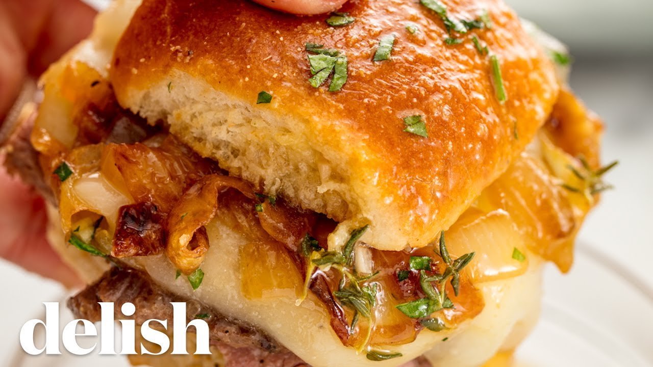 French Dip Sliders Delish YouTube