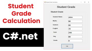 Student Grade Calculation using C#.net screenshot 2