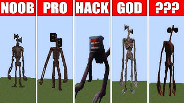 Pixel Art (NOOB vs PRO vs HACKER vs GOD) Siren Head in minecraft