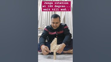 making thing stand on 1 jenga block and rotate at 180 degree | jenga design | #jenga #shortsfeed