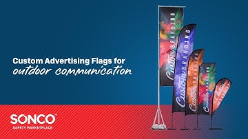 Custom Advertising Flags for outdoor communication at venues